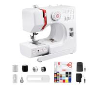 SMOCTAR Machine à Coudre Électrique, Machine a Coudre Enfant Débutant avec 16 programmes, Sewing Machine Portable Double Aiguille et Double Fil Avec Kit Couture et Pédales