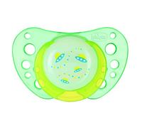 Chicco Sucette Physio Air Silicone Phosphorescent +0 Vert Rose + Boîte de Stérilisation