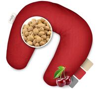 smöla Coussin de nuque en noyaux de cerises pour micro-ondes I 27x25 cm Coussin de nuque à réchauffer I Coussin de chaleur 100 % coton I 500 g de noyaux de cerises I Coussin de nuque, Bouillotte