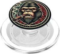 Smoke Lord - Gorille avec Cigare Vintage Emblème Bold Primal PopSockets PopGrip pour MagSafe