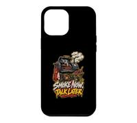 Smoke Now Talk Later BBQ Fumoir Pitmaster Barbecue Humour Coque pour iPhone 12 Pro Max