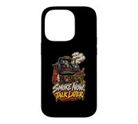 Smoke Now Talk Later BBQ Fumoir Pitmaster Barbecue Humour Coque pour iPhone 14 Pro