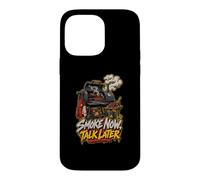Smoke Now Talk Later BBQ Fumoir Pitmaster Barbecue Humour Coque pour iPhone 14 Pro Max