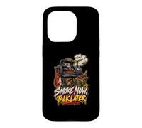 Smoke Now Talk Later BBQ Fumoir Pitmaster Barbecue Humour Coque pour iPhone 15 Pro