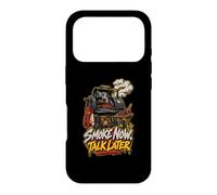 Smoke Now Talk Later BBQ Fumoir Pitmaster Barbecue Humour Coque pour iPhone 17 Pro