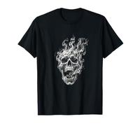 Smoke Skull Gothic Rock Dark Art Biker Gift T-Shirt