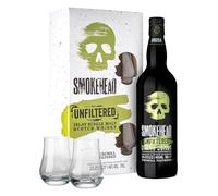 Smokehead Unfiltered Coffret Islay Whisky Écossais Single Malt + 2 Verres 46° 70cl