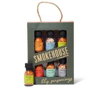 Smokehouse by Thoughtfully, collection d’assaisonnements pour barbecue-Coffret 6 saveurs, avec les épices BBQ Cajun, Mexican, et Southwest, Chili Salt, Garlic Chilli et BBQ Caribbean. 25 ml chacun