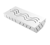 Smoker Box, Grill Accessory, 9.65x4.61x2.17in Charcoal Holder, Stainless Construction, Lidded Design for Outdoor Cooking, BBQ Flavoring, Wood Chip Use, Picnic Grills, Backyard Events, Meat