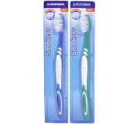 Smokers Lot de 2 brosses à dents extra dures Multicolore Nettoie et blanchit