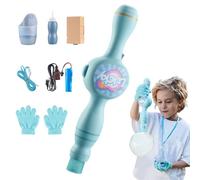 Smokes Bubble Machine Set | Machine à Bulles pour Enfant | Bubbles élastiques Patche avec éclairage Gradient Multicolore | Tenez Jouet Machines Brouillard interactifs Bulles pour Parties d'été