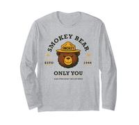 Smokey Bear Cute Retro Logo Only You Can Prevent Wildfires Manche Longue