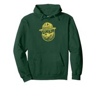 Smokey Bear Keep Our Forests Green & Growing! Distressed Sweat à Capuche, Unisexe pour Adultes, Vert Forêt, XXL