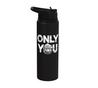 Smokey Bear Only You Art graphique classique en bois Stainless Steel Insulated Water Bottle