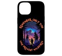 Smokey Bear Starry Night Scene Only You Can Prevent Wildfire Coque pour iPhone 14