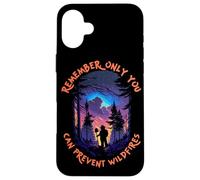 Smokey Bear Starry Night Scene Only You Can Prevent Wildfire Coque pour iPhone 16 Plus