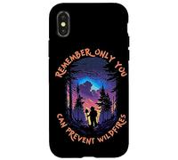 Smokey Bear Starry Night Scene Only You Can Prevent Wildfire Coque pour iPhone X/XS