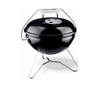 Weber Barbecue à Charbon Portable Smokey Joe Original 37cm - Barbecue à Couvercle et Pieds en Acier - Barbecue d'Extérieur Autoportant et Vasque en Porcelaine Émaillée - Noir (1111004)