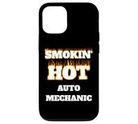 Smokin' Hot Auto Mécanicien Burning Fire Carrière Professionnel Coque pour iPhone 12/12 Pro