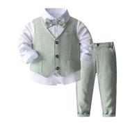 Smoking bébé, Ensemble 3 pièces, Chemise, Gilet, Pantalon, Tenue Gentleman, de 0 à 24 Mois