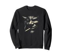 Smoking Demon Devil Face Horns Vapor Chaos Sweatshirt