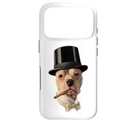 Smoking Dog in Top Hat Public Domain Art TPA Funny Coque pour iPhone 17 Pro