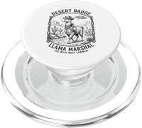 Smoking Lama UFO Desert, Rencontre Extraterrestre Sarcastique et drôle PopSockets PopGrip pour MagSafe