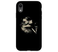 Smoking Man Face Barbe Sable Style fumée Coque pour iPhone XR