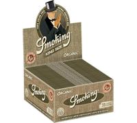 Smoking Organic-King Size Lot de 50 cahiers de 33 Feuilles de Papier de Chanvre Vert Taille M