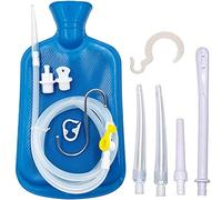 Smokitcen Kit de lavement - Sac à lavement 2L - Tuyau en silicone de 1,5 m de long - 5 embouts réutilisables de tailles multiples - Débit d'eau contrôlé - Pour lavements détox du côlon