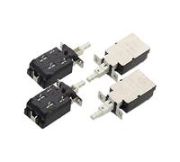 SMOKT 4 pièces AC 250V 8A/128A DPST autobloquant Soudure PCB Bouton Poussoir Interrupteur d'alimentation