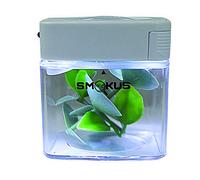 Smokus Focus Comet Bocal de rangement avec loupe et lumières LED Blanc
