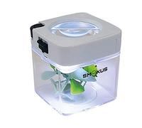 Smokus Focus Comet White Lot de 2 boîtes de rangement hermétiques avec loupe dans le couvercle