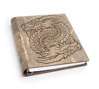 SMONEX Carnet vierge - Grille vierge et journal ligné pour notes de jeu, suivi, dessin et plus encore - Kit d'accessoires essentiels pour DND - Gravure dragon