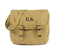 SMONT WW2 US Army M1936 Messenger Bag Lightweight Vintage Canvas WWII Shoulder Military Bag 12" Vintage Tactical Musette Satchel Bags Military Crossbody Haversack Canvas Messenger Bag