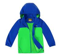 SMONTY Veste Imperméable pour Enfant Résistant au Vent Softshell à Capuche Veste Extérieure Respirante pour La Randonnée, Le Vélo et La Course à Pied(Bleu vert, 5-6 ans)
