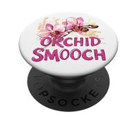 Smooch and Orchid Flower Costume pour la Saison de Jardinage PopSockets PopGrip Adhésif