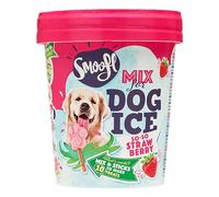Smoofl friandises pour Chien: Glace à l'eau - Friandise rafraichissante pour Chien végan et sans additives - prêt en 60 Secondes - Goût Fraise