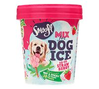 Smoofl friandises pour Chien: Glace à l'eau - Friandise rafraichissante pour Chien végan et sans additives - prêt en 60 Secondes - Goût Fraise