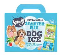 Smoofl Kit Friandises pour Chien : Set de Glace avec 2 Mélanges Goût Fraise et Beurre de Cacahuètes - 1 XS Moule en Silicone - 20 Bâtonnets à Mâcher