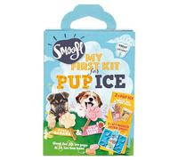 Smoofl Premium Kit Friandises pour Chiot : Glace pour Chiot rafraichissante - Le Set Comprend : 2 Mix à Glaces goût Fraise et Banane - 1 XS Moule en Silicone - 20 bâtonnets à Macher