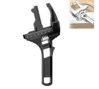 Smoohh Reversible Sink Wrench with 6-68 mm Jaw Opening, Multifunctional Bathroom Wrench Tool(Black)