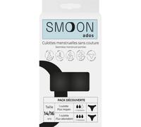 Smoon Ados Pack Découverte Culottes Menstruelles Flux Moyen + Flux Abondant Noir 14-16 Ans 2 Pièces