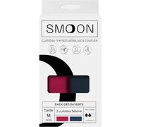 Smoon Pack Découverte Culottes Menstruelles Séléné Flux Moyen Bleu Rouge M 2 Pièces