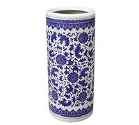 SMoonga Porte-Parapluie Porte-Parapluie Porte-Parapluie en Porcelaine Bleue et Blanche, Seau à Parapluie Artistique pour Cannes/Fleurs séchées/Clubs de Golf/bâtons de randonnée, Porte-Para
