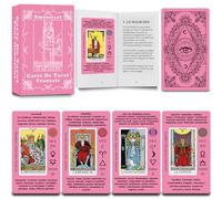 Smoostart Cartes de Tarot Français Holographiques Débutants avec Mots-Clés