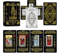 Smoostart Cartes de Tarot Français Holographiques Débutants avec Mots-Clés