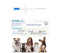Smoostart Lot de 1 puce d'identification universelle standard pour animal domestique, ISO11784/ISO11784/FDX-B, 15 bits pour animal de compagnie, chien, chat, cochon