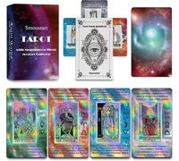 Smoostart Tarot Holographique Pour Débutants Avec Des Significations, Avec Guide, Mots-Clés, Élément, Planète, Zodiaque, Chakra, Oui Ou Non, Tonalité Musicale, Numérologie (Version Anglaise)[Z1400]