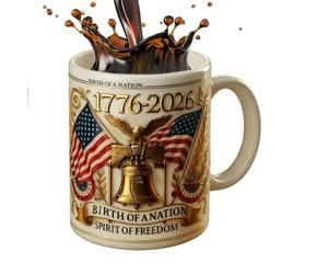 Smooth and Reliable: Made from high-grade ceramic, the patriotic mug boas